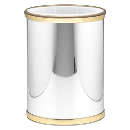 Mylar Collection Wastebasket with Plastic Liner, adds Luxurious Style to the ...