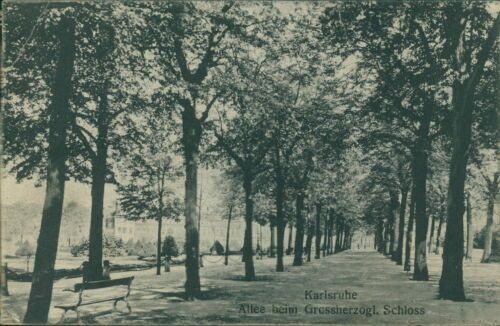 Postcard Karlsruhe avenue at the Grand Duke. Lock 1911 (No.9440)