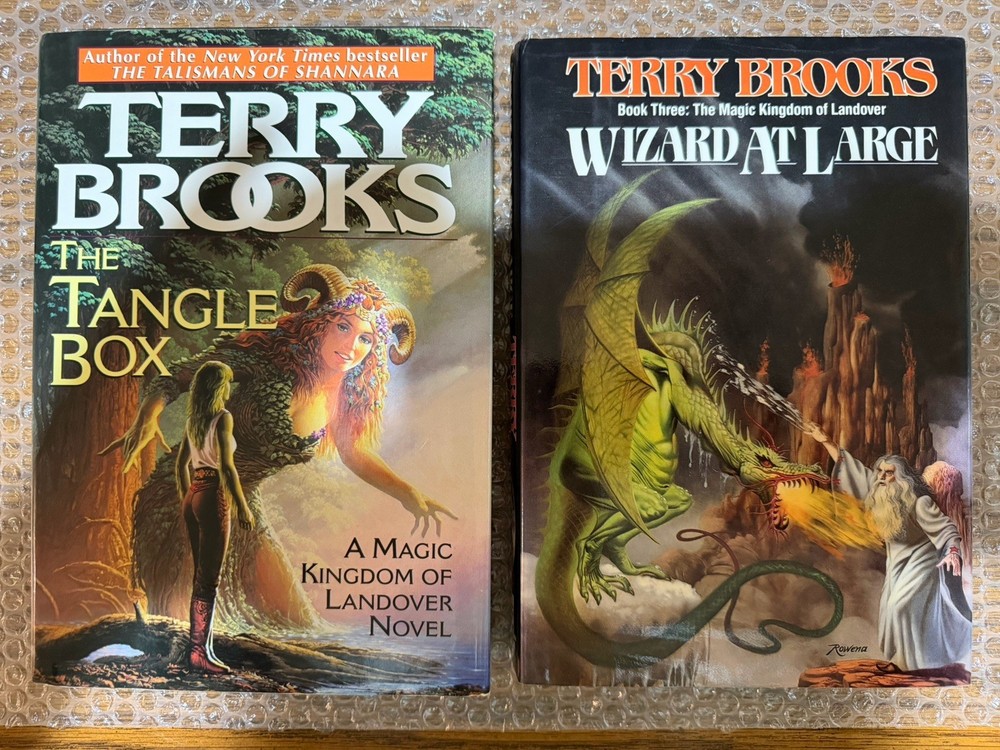 The Tangle Box & Wizard At Large  By Terry Brooks 1st ED/FP/HC *VERY GOOD*