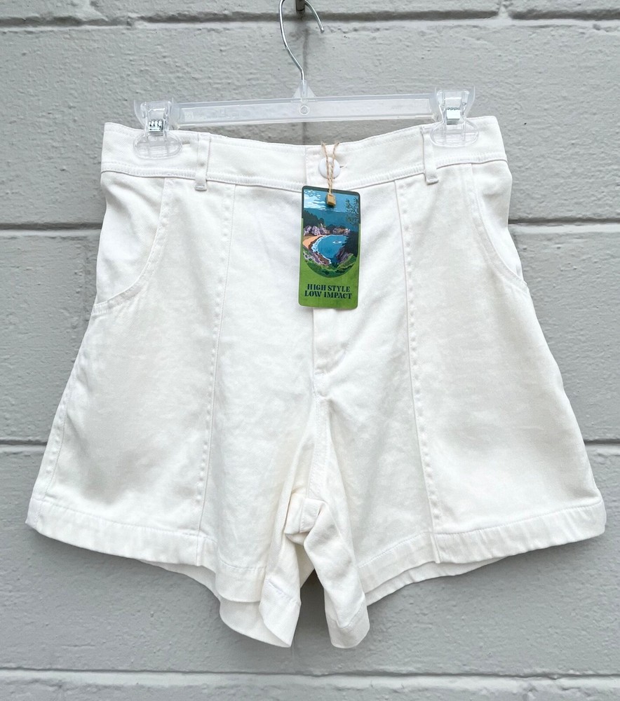 NWT Jungmaven Unisex Hemp Cotton Venice Shorts Washed White Size XL
