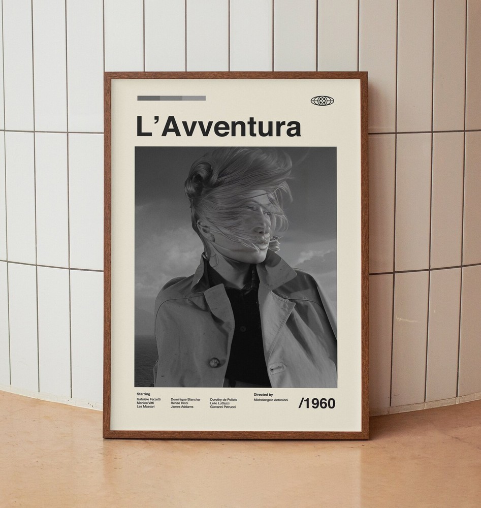 Vintage L'Avventura Movie Poster Michelangelo Antonioni Wall Art Print