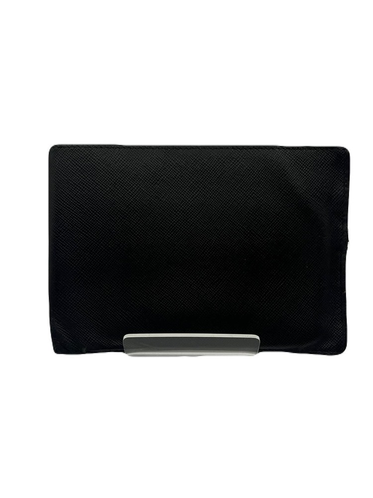 Prada Black Leather Wallet Preowned TB17-7
