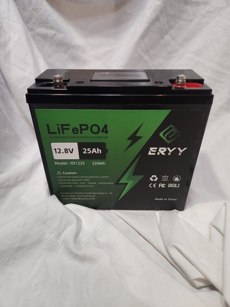 ERYY LiFePO4 12.8V Deep Cycle Rechargeable Lithium Iron Phosphate Battery YR Model