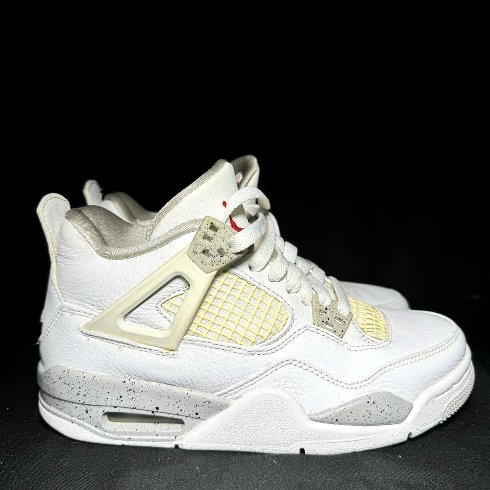 Size 4 - Nike Air Jordan 4 Retro GS White Oreo Men's Shoes