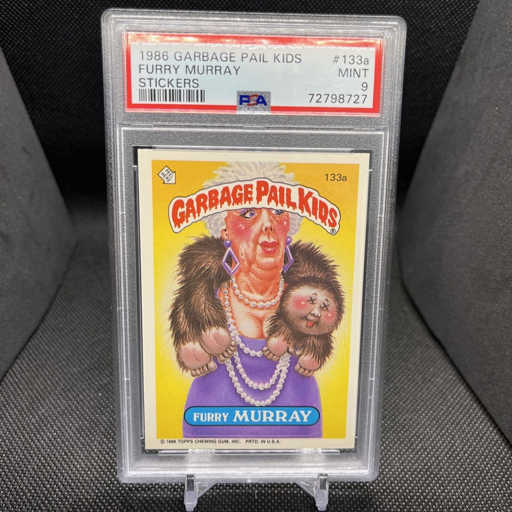 1986 GARBAGE PAIL KIDS STICKERS FURRY MURRAY #133A PSA 9 - Pop 35, 31 Higher