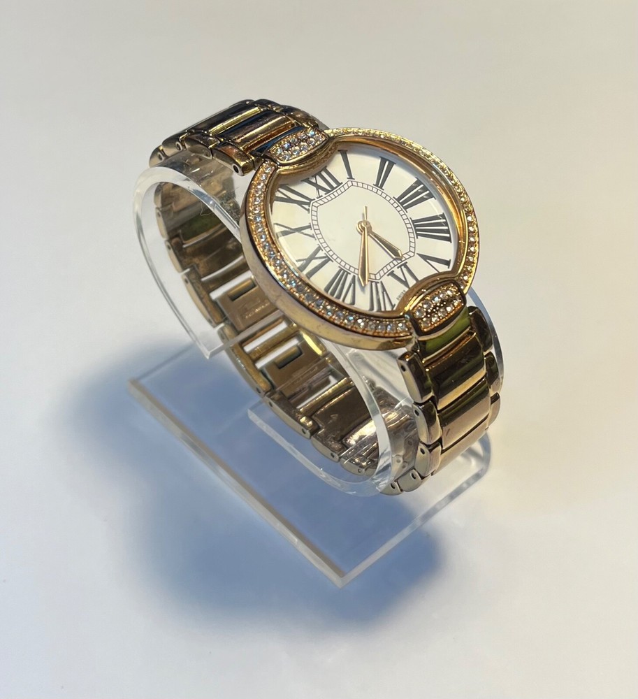 Bronzo Italia Women's Watch Swiss Gold Gemmed WR 3ATM New Battery