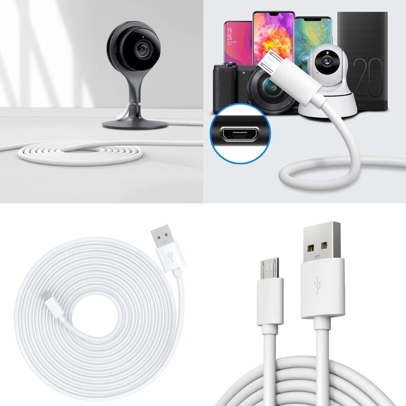Long Flexible USB Power Extension Cable for Security Cameras