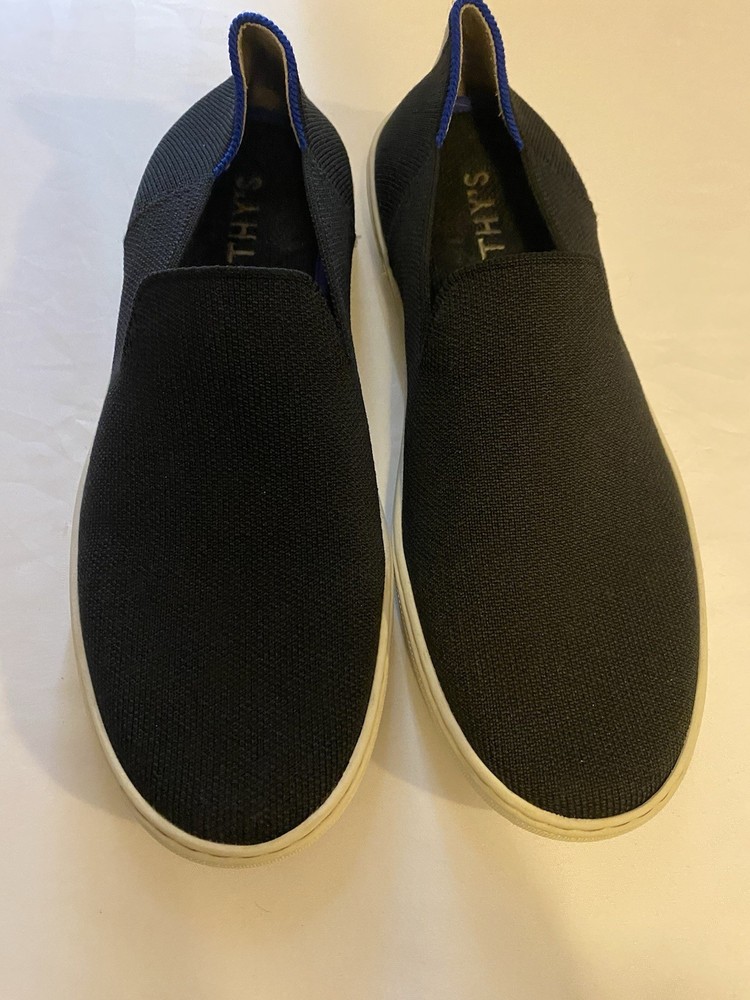 Women’s Black Rothys Comfortable Slip On Sneakers Size 8.5