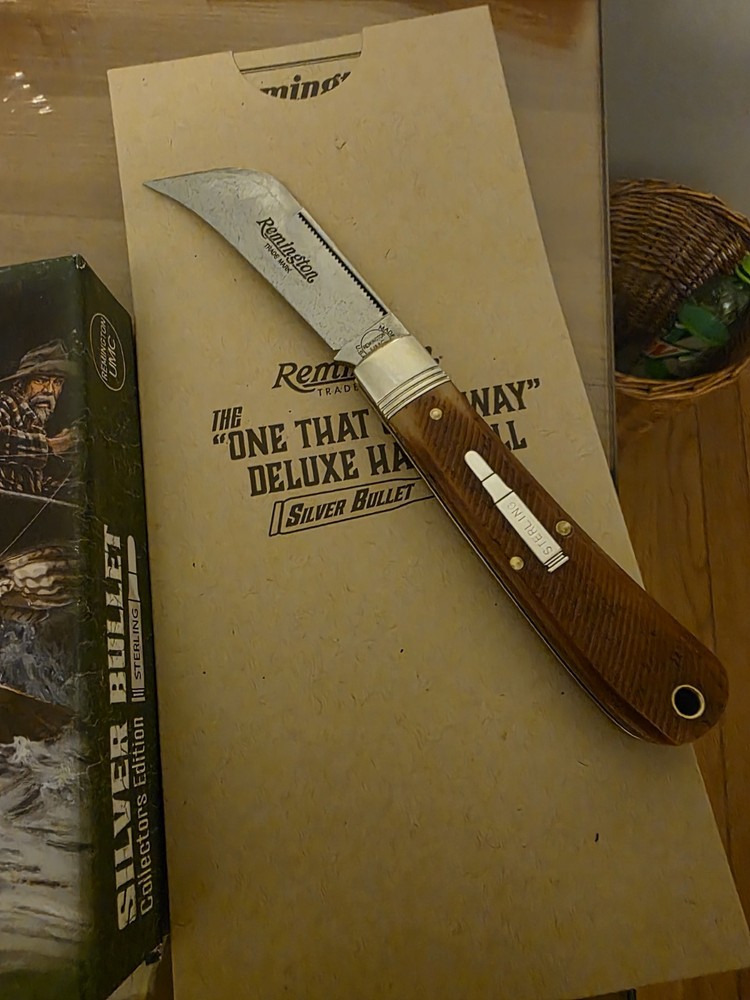 Remington USA 2023 R693SB Hawkbill Silver Bullet Knife Limited Edition