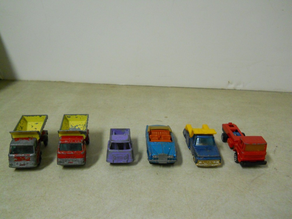Vintage Toy Car Lot of 6 Lesney Tootsie Toy Matchbox Husky