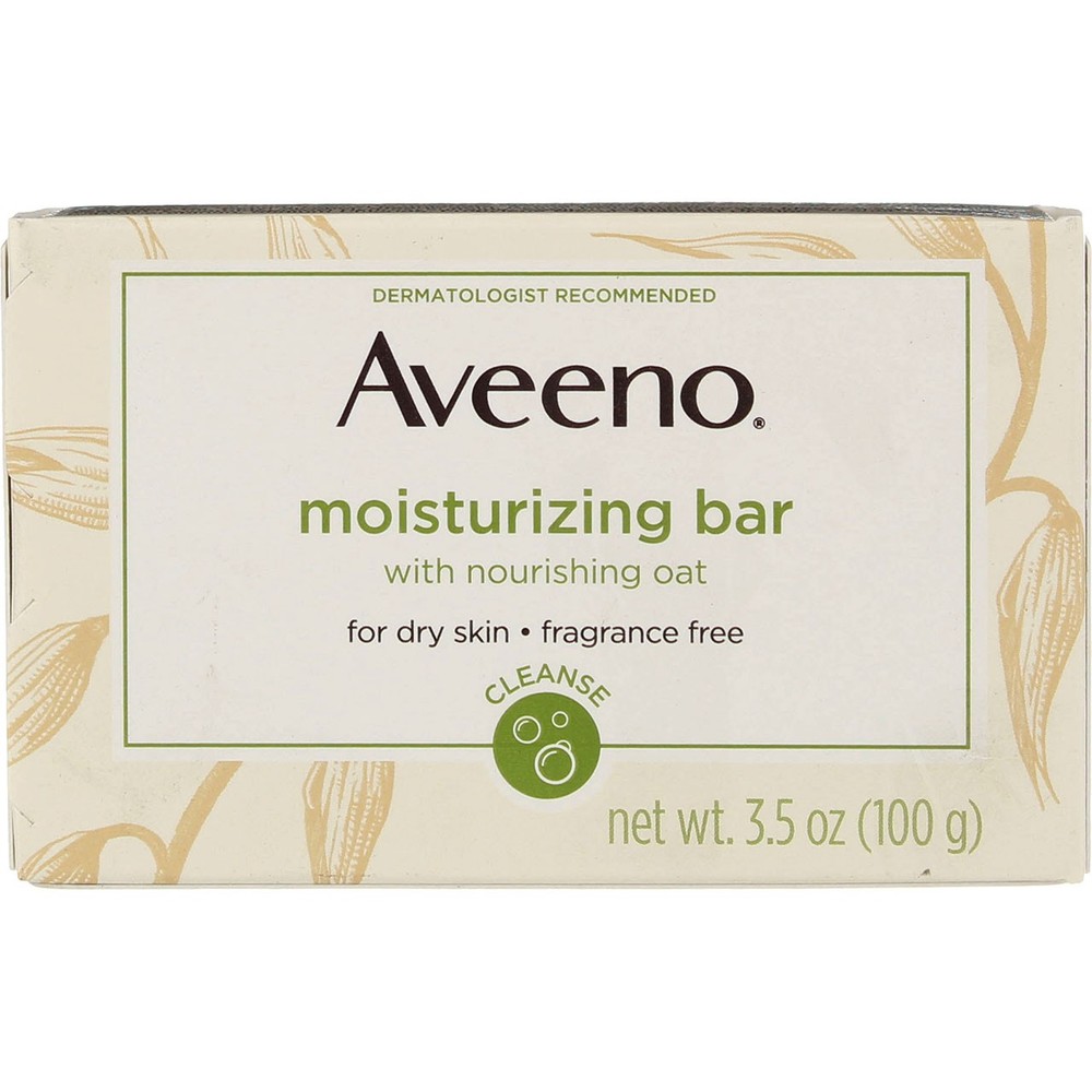 3 Pack Aveeno Moisturizing Bar Soap, Fragrance Free, 3.5 oz