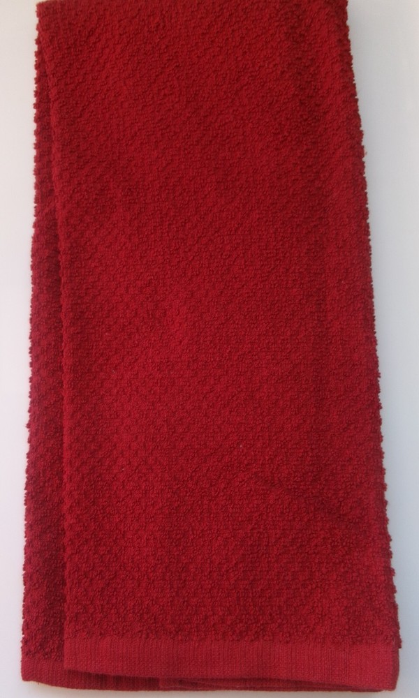 FULL Uncut SOLID BURGUNDY Cotton Kitchen Towel The Big One NEW