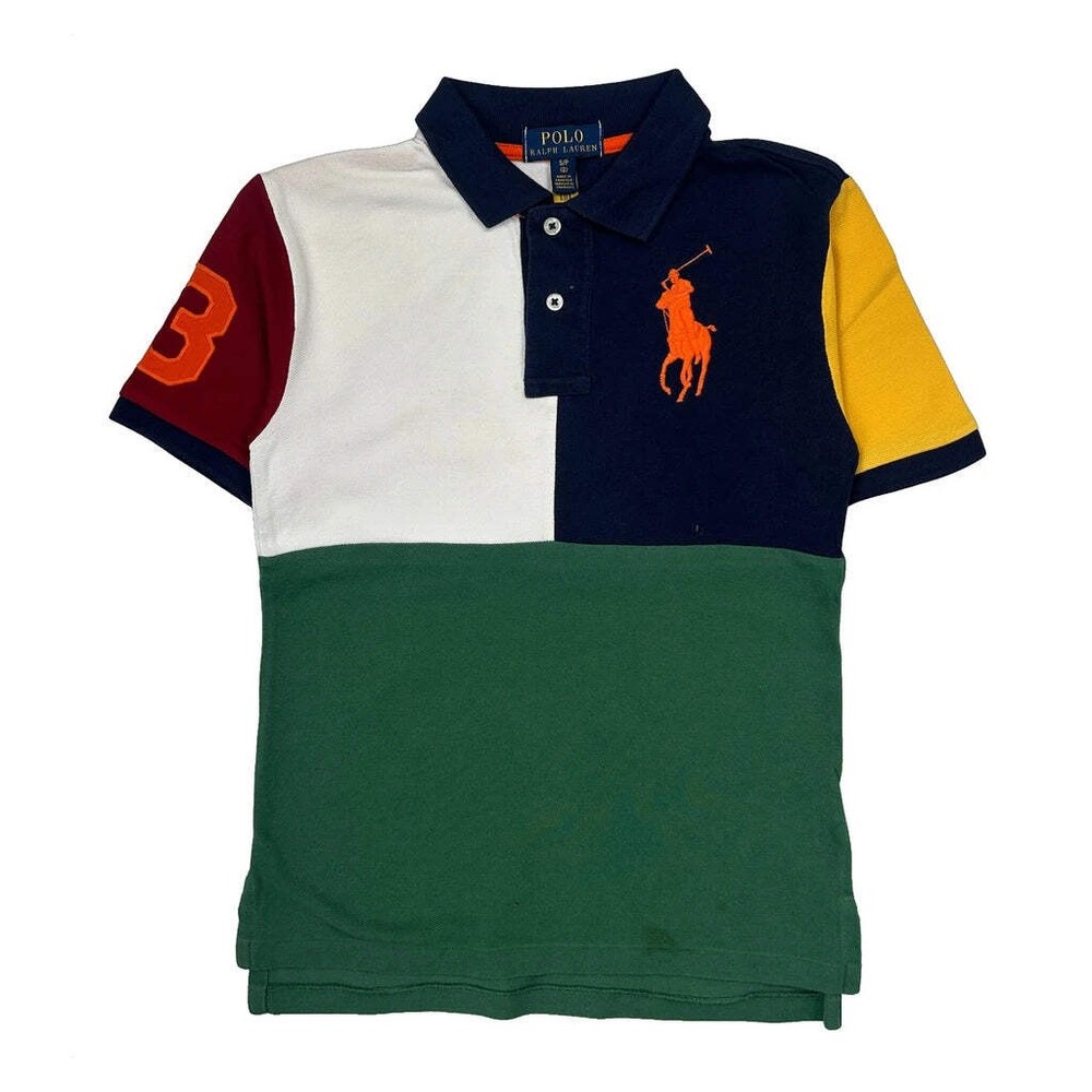 Age 8 Polo By Ralph Lauren Polo Shirt - Small Multicoloured Cotton