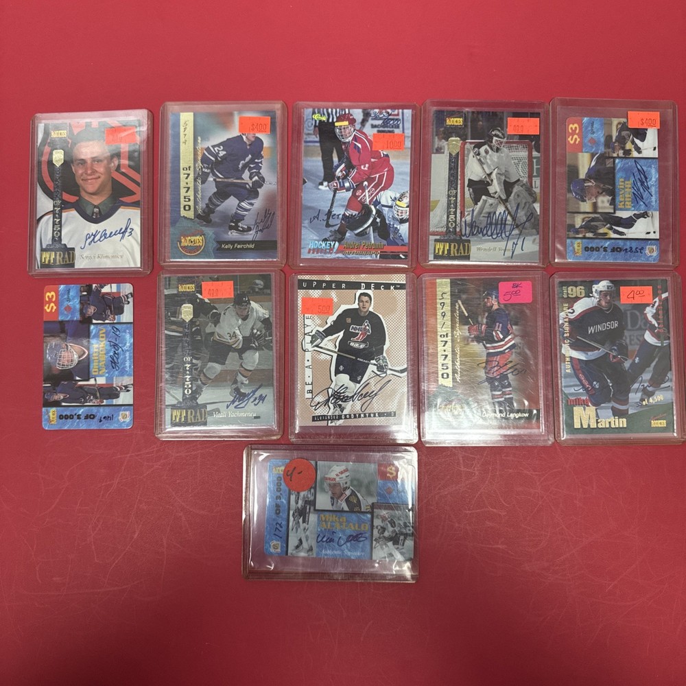 90s Hockey NHL Auto Cards Lot Of 11