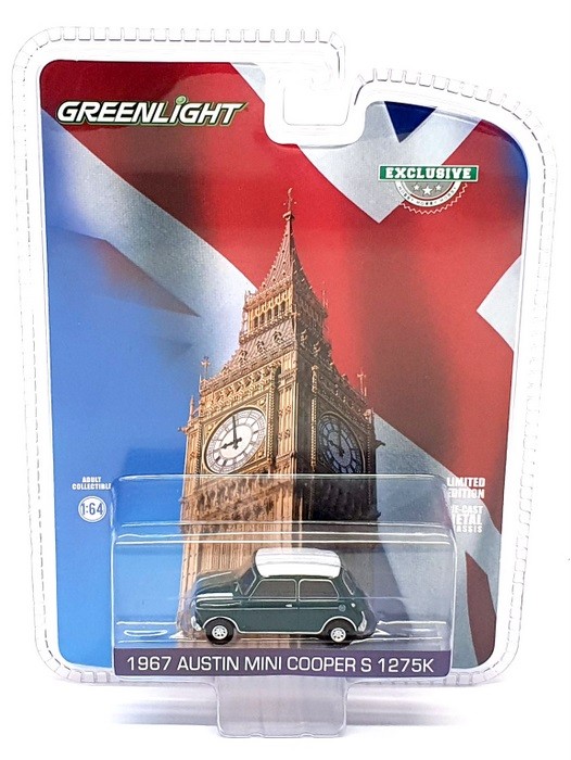 Greenlight 1/64 Scale 51628 - 1967 Austin Mini Cooper S 1275K - Racing Green
