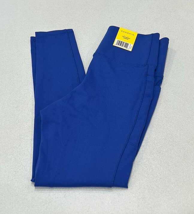 Danskin Womens Lightweight Active 7/8 Legging in Dazzling Blue Size S