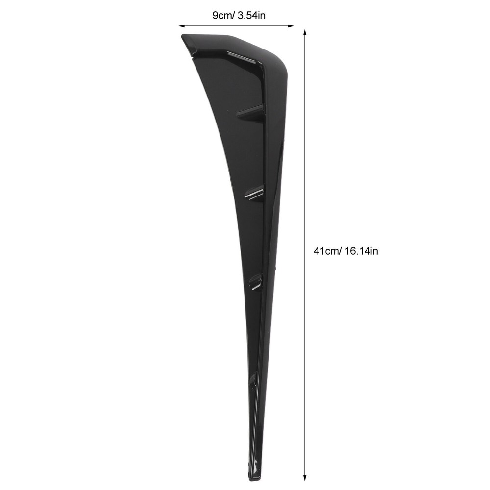 2pcs Car Mudguard Side Wing Air Vent Cover Trim Black Exterior Accessories