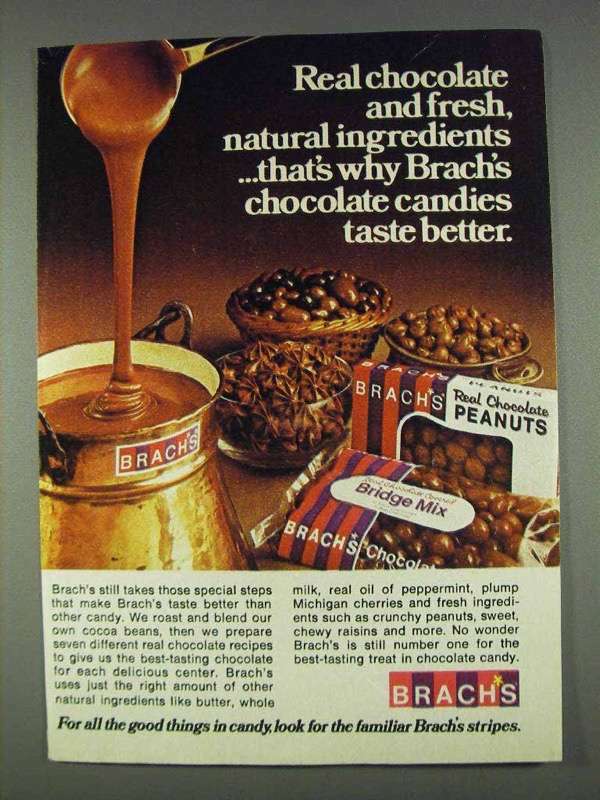 1978 Brach's Chocolate Candies Ad - Fresh Natural