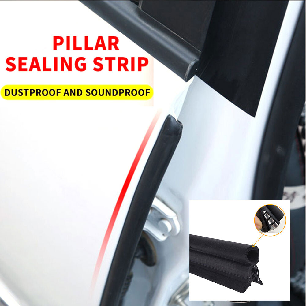 10FT Car Doorge Trim Guard Molding Rubber Seal Strip Scratch Protector Black