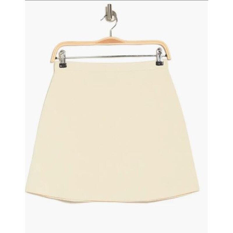 Theory Womens Teslia A-Line Skirt in Vanilla Cream Size P NWT 298