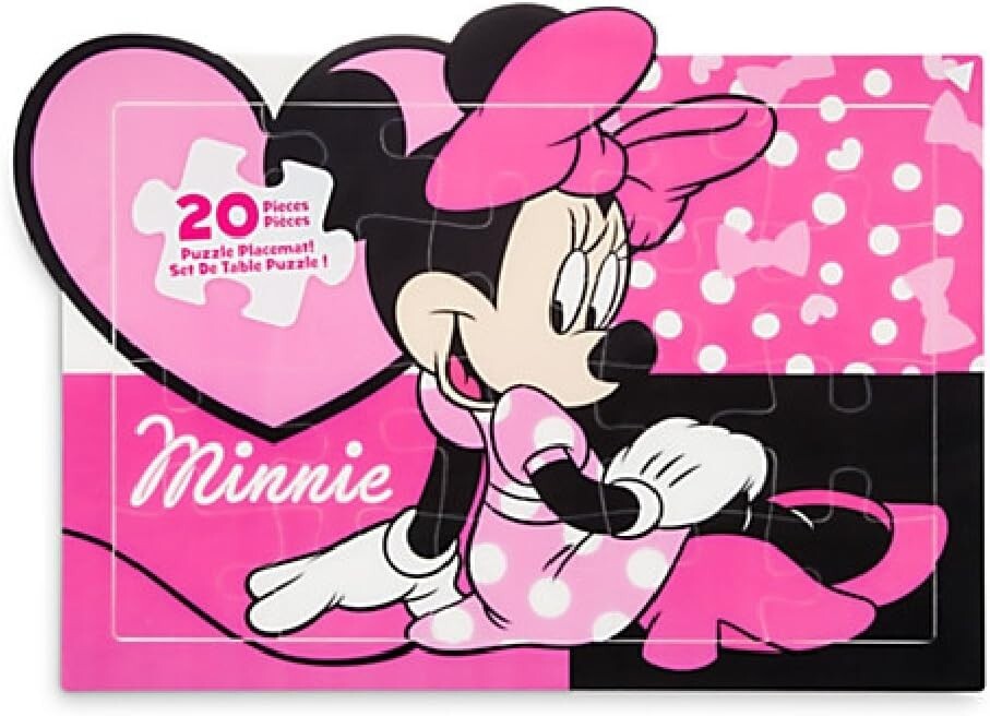 new Disney Store Minnie Mouse Pink Puzzle Place Mat Kids Dinnerware