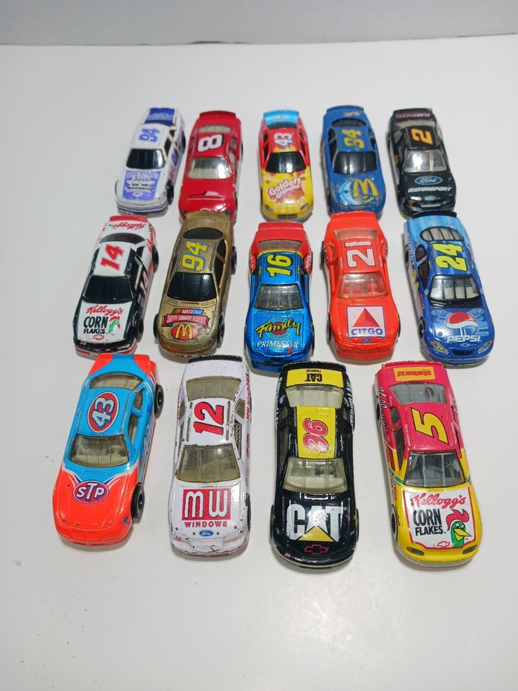 14 Vintage 1:64 Scale Die-Cast NASCAR Cars - Dale Earnhardt Mixed Lot