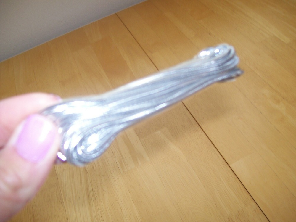 Lot of 2 New StretchRite Silver Metallic Elastic Cord 15 Feet Face Masks