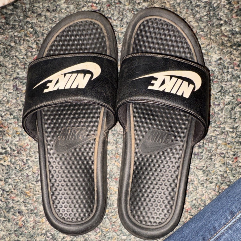 Nike Benassi Black Men Slide Sandals Comfort Synthetic Logo