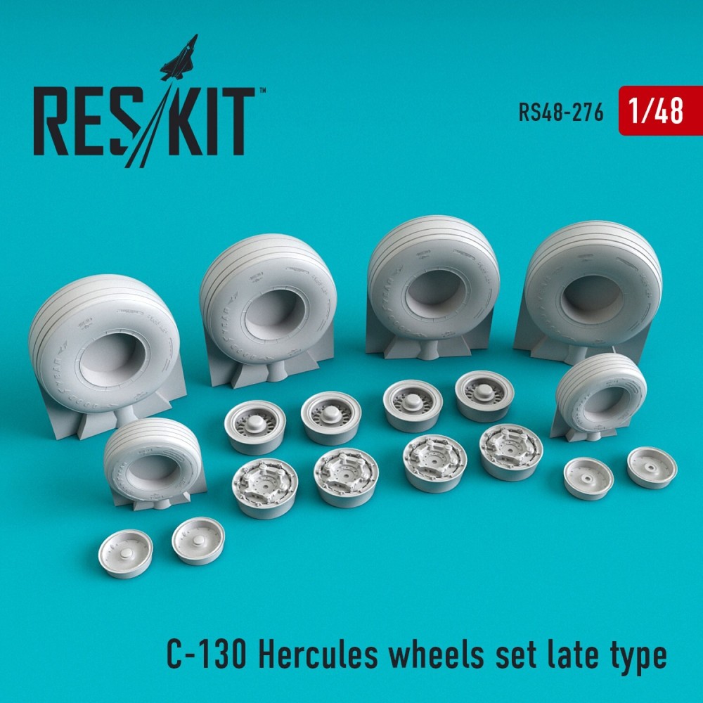 Lockheed C-130 Hercules Late Weighted Wheels Set 1:48 RS48-0276