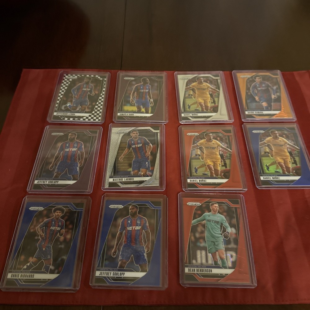 2024-25 Panini Prizm EPL Crystal Palace Parallel Lot- 11 Cards Total, 5 Numbered