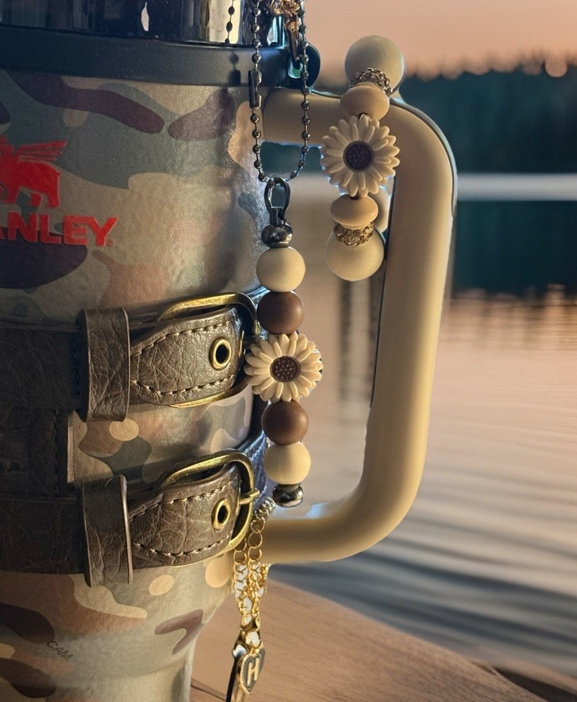 Stanley Cup Post Malone Bracelet with Straw Charm Handmade Set Includes Free Gift  