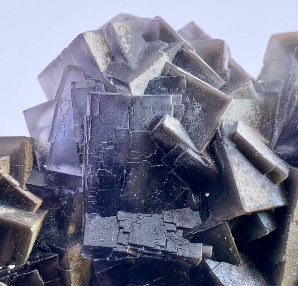 Extraordinary 1318g Natural Iridescent Cubic Blue Fluorite Specimen