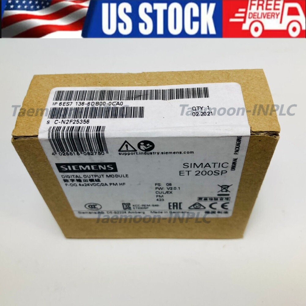 New Siemens 6ES7136-6DB00-0CA0 Electronic module for ET200SP 6ES7 136-6DB00-0CA0