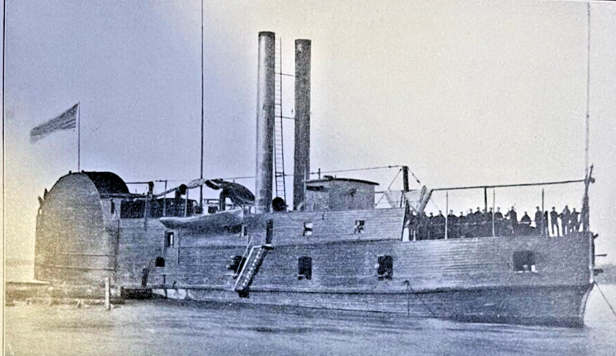 1912 Vintage Illustration Gunboat Conestoga & Gunboat Tyler Civil War