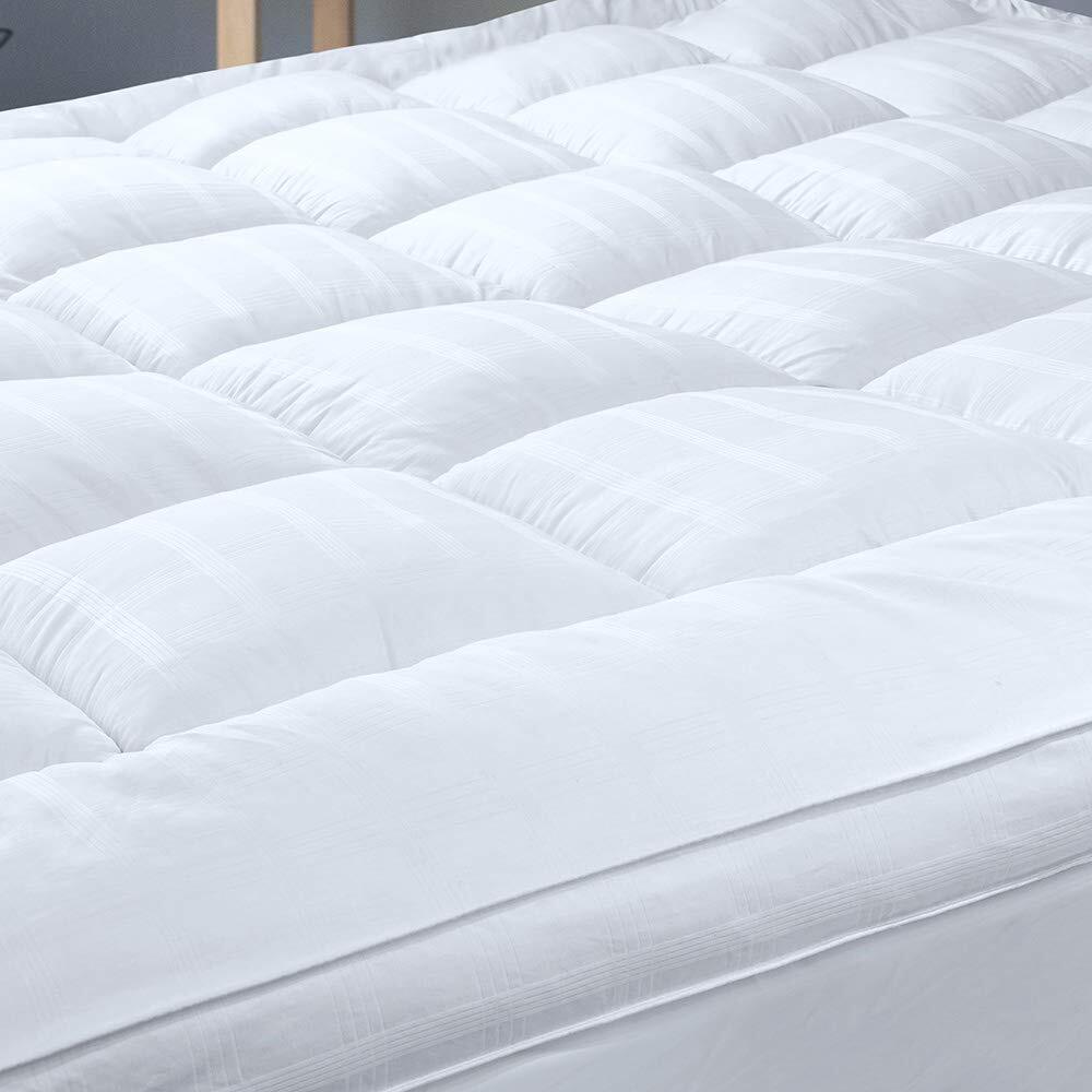 Plush Extra Thick Pillow Top Full Size Mattress Topper for Firm Mattress, Sof...