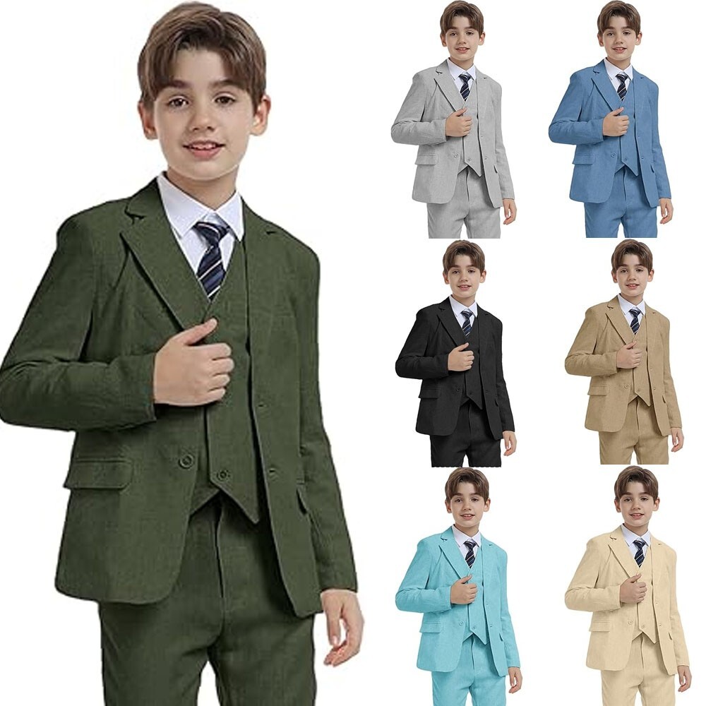 Classic Boys Suit 3 Piece Formal Suit Slim Fit For Boys Wedding Suit Kids Tuxedo