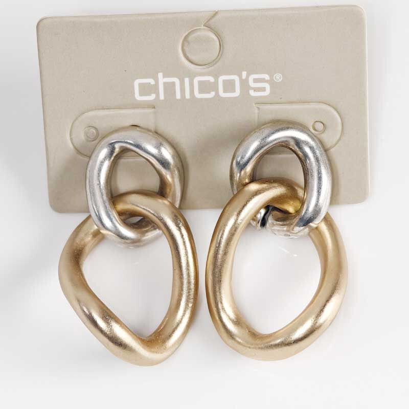 Chicos Punk Rock Heavy Drop Earrings for Women Bold Vacation Jewelry