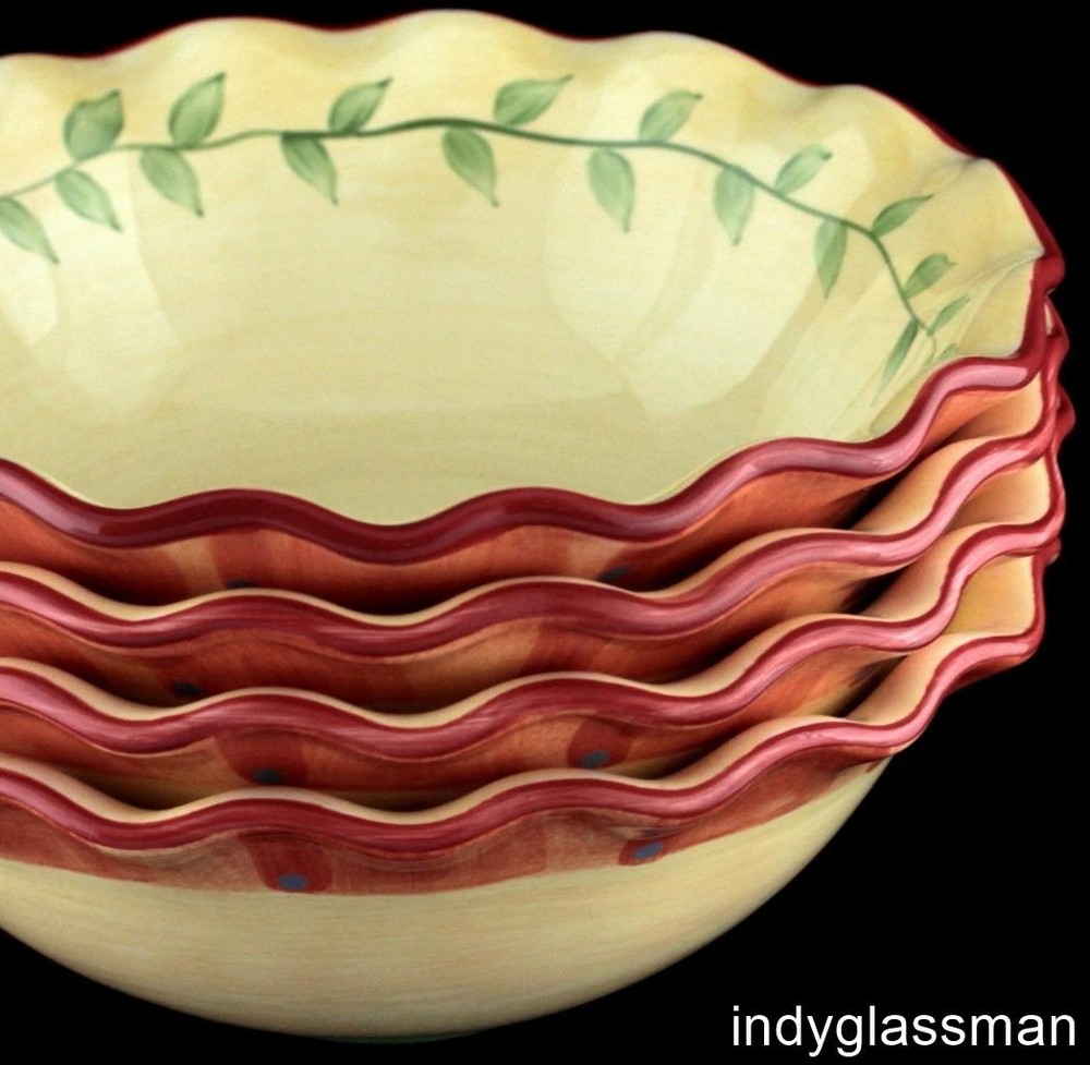 Pfaltzgraff Napoli 4-Piece 8.6-Inch Pasta Bowl Set Brand New