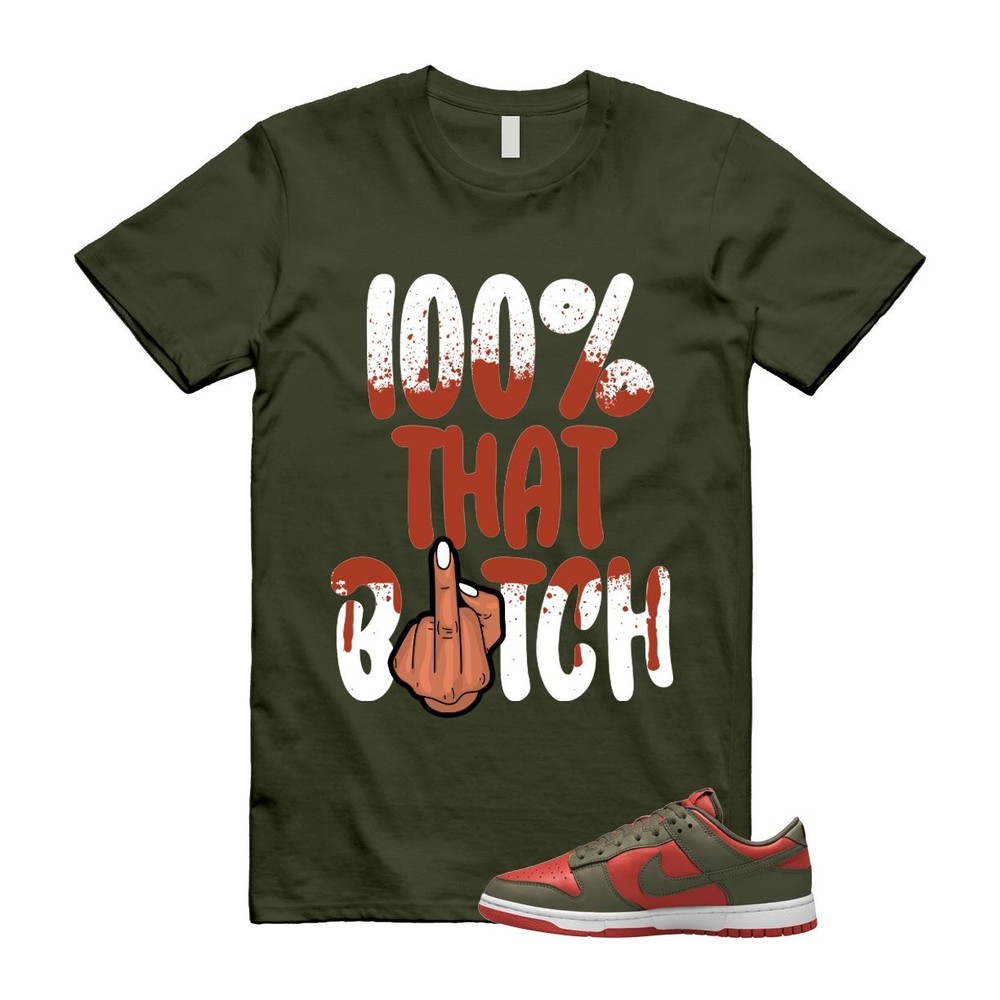 Dunk Mystic Red Cargo Khaki White Low T Shirt Match 100