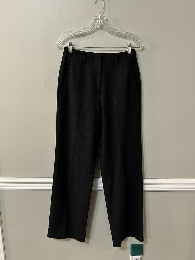 DKNY Women’s Dress Pants Wide Leg Dark Gray Wool Blend