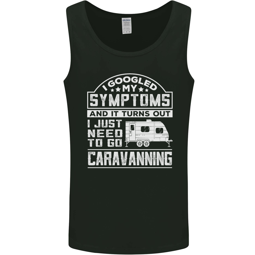 Symptoms Go Caravanning Caravan Funny Mens Vest Tank Top