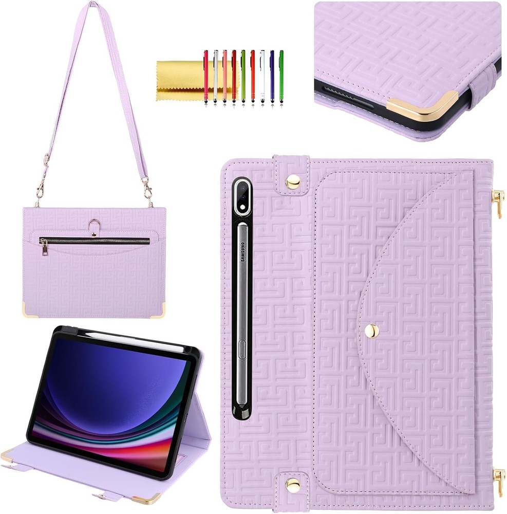 Case for Samsung Galaxy Tab S9 FE 10.9'' S9 /S7 /S8 11'' 2023 w/ Shoulder Strap