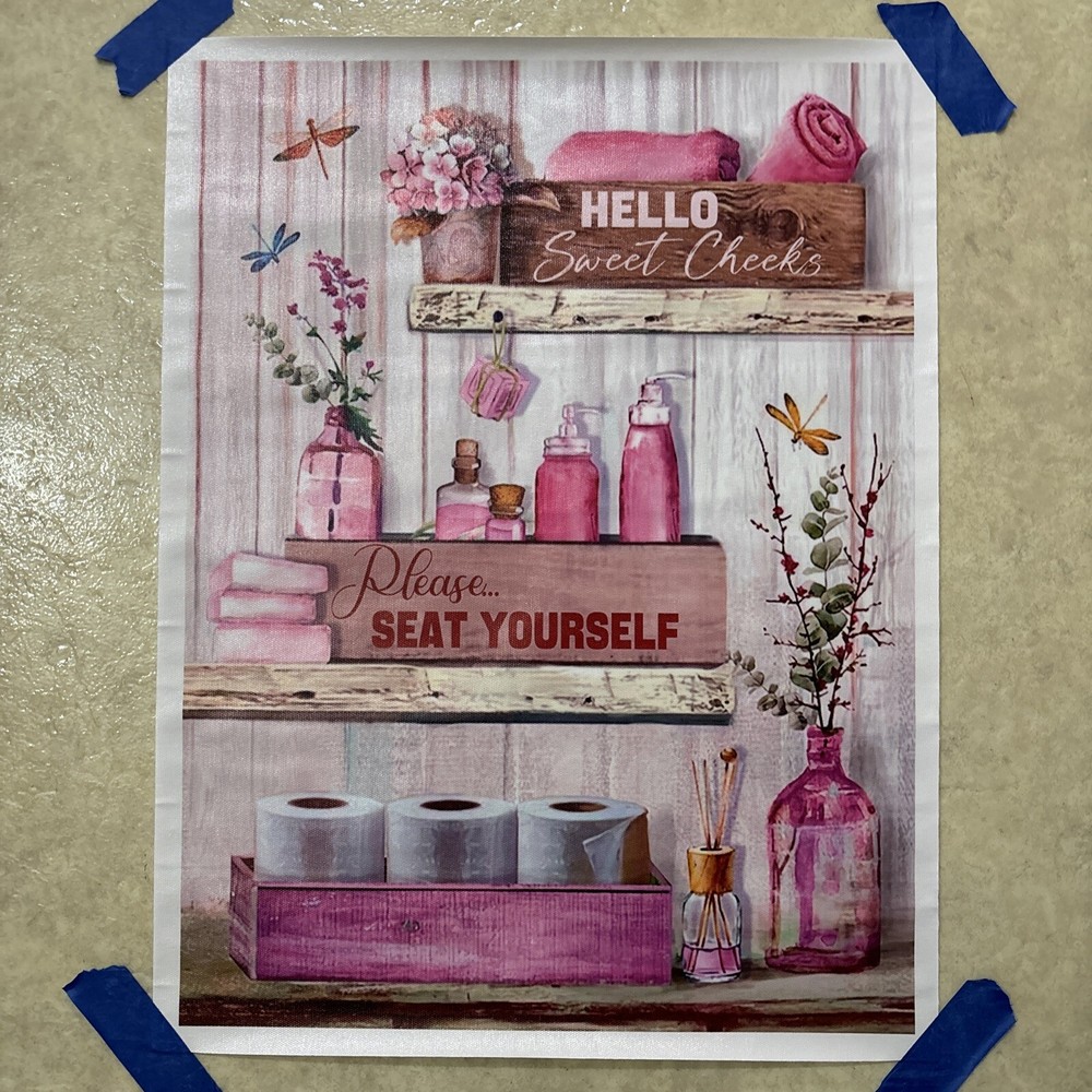 Bathroom Picture - Please Seat Yourself ✅ Poster Canvas Wall Art Bath ✅ 12x16”