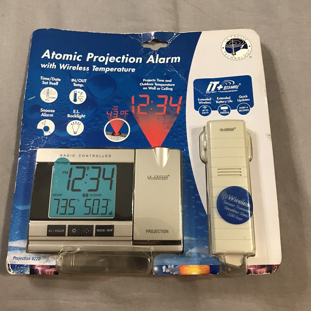 Atomic Projection Alarm Wireless Temperature Projection 5220