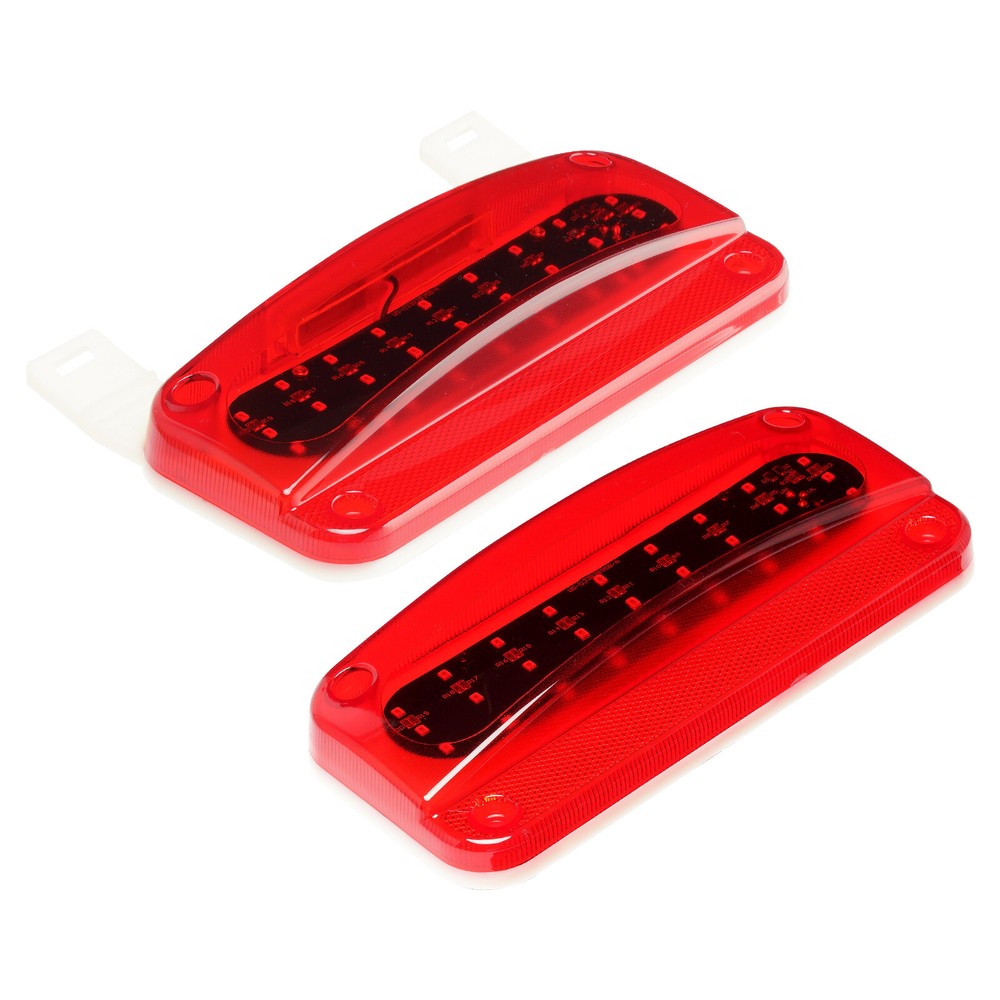 2x 2 LED Brake Tail Lights RV Camper Trailer Stop Turn Lights Red US