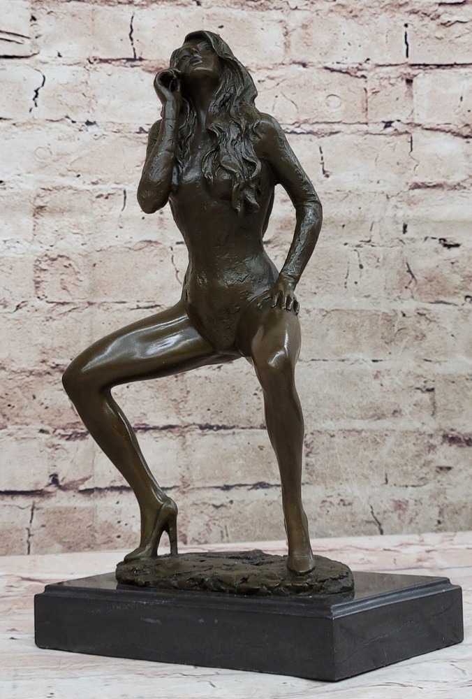 Bronze Sculpture **DEAL** Art Deco Nude Female Signed Original Mavchi Statue Art