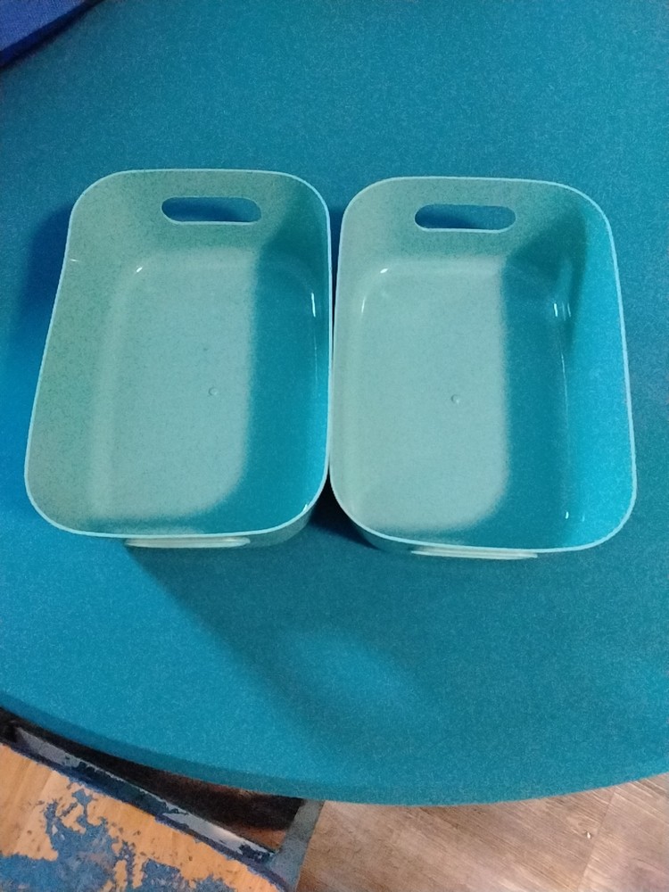 2 PC Small Container To Put In Drawers Or For Organizing Green