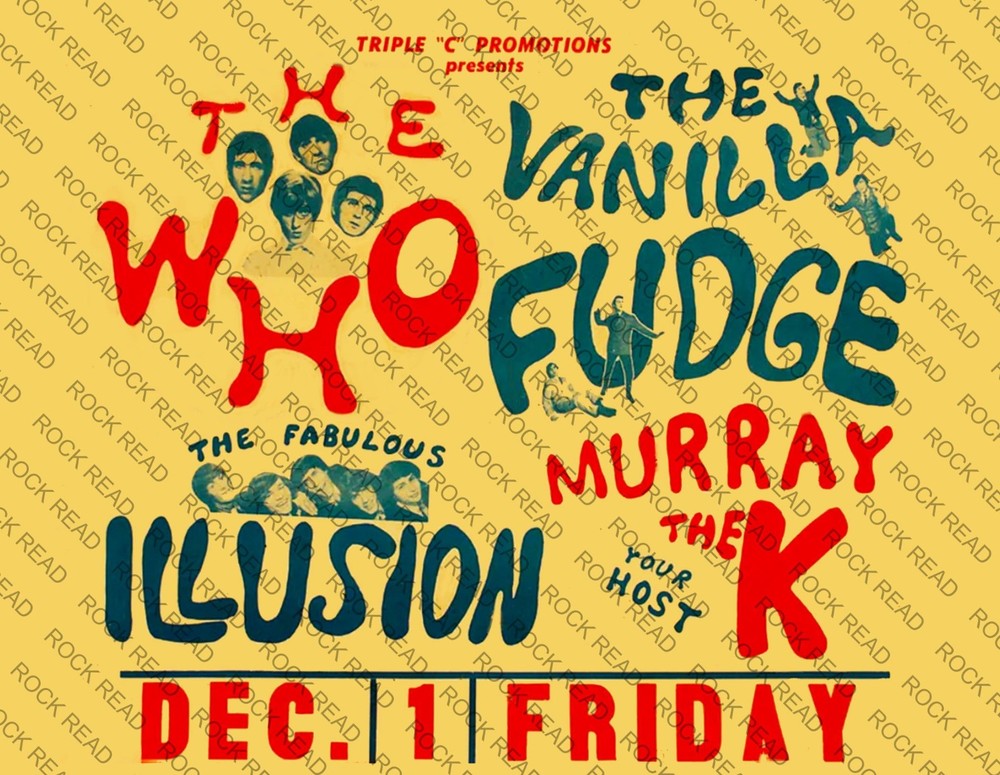 The Who/Vanilla Fudge-8th Street Theatre, NYC 12-1-67  Concert Poster