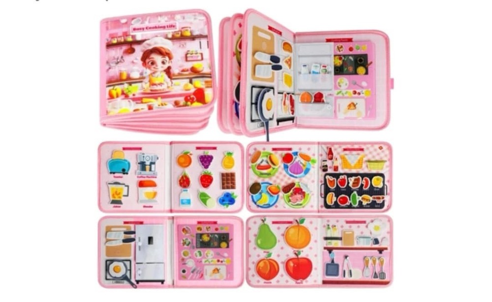 Montessori Busy Book Sensory Learning Toy Felt Activity Board for Kids  