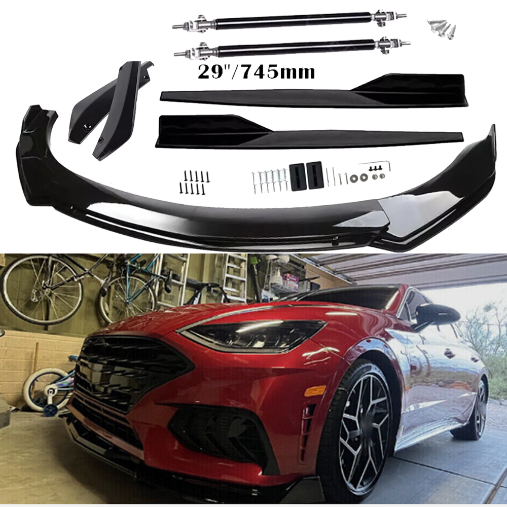 Hyundai Sonata Front Rear Bumper Lip Spoiler Splitter Body Kit with Side Skirts